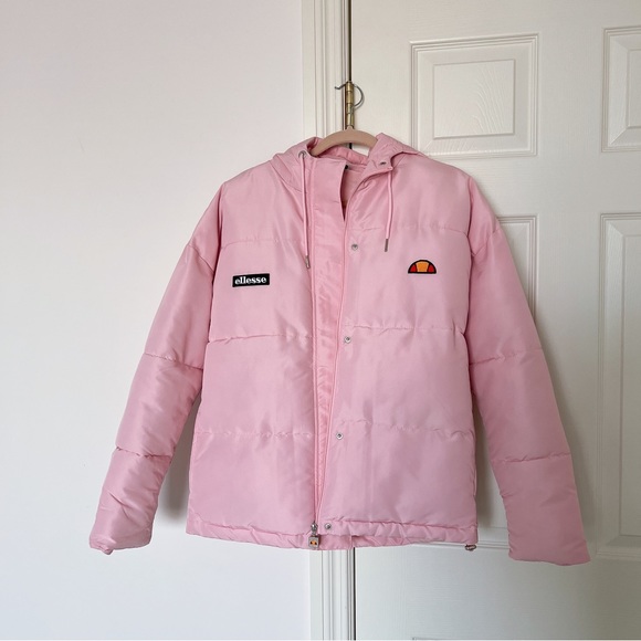 Ellesse Pink Winter Puffer Jacket - Picture 8 of 9